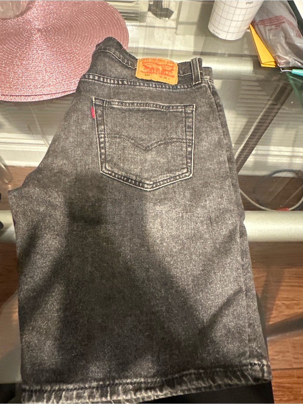 Levi's Men's Charcoal Black Straight Jeans